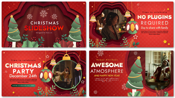 Videohive Christmas Slideshow V2 Openers template preview