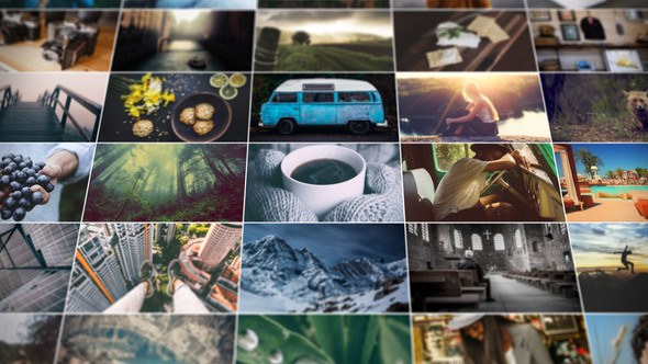 Videohive Grid Photo Gallery Video Displays template preview