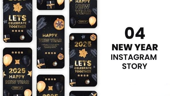 Videohive New Year Stories 55675136 Openers template preview