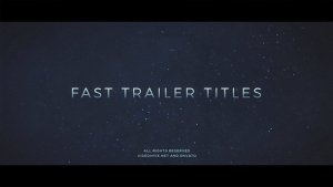 Fast Trailer Teaser Video Displays template preview