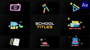 Videohive Colorful School Titles for After Effects Titles template preview