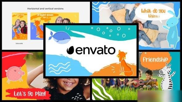 Videohive Cartoon Kids Slideshow || After Effects Openers template preview