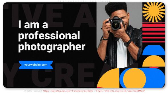 Videohive Photographer Portfolio Video Displays template preview