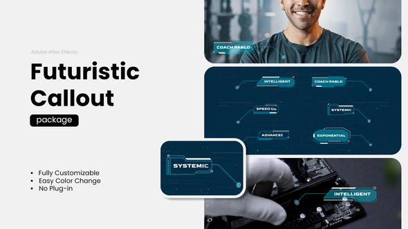 Videohive Futuristic Call Outs Elements template preview