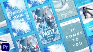 Winter Frost Instagram Christmas Stories Post 2 Premiere Pro template preview