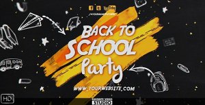 Back 2 School Event v2.1 Video Displays template preview