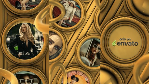 Videohive Golden Circle Intro Openers template preview