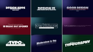 Videohive Text Animations 52638530 Titles template preview