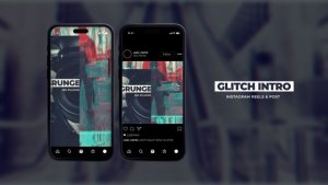 Videohive Vertical Glitch Intro Reels Product Promo template preview
