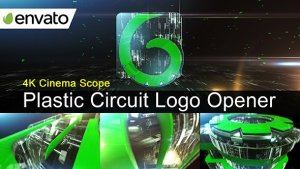 Videohive Plastic Circuit Logo Opener / Element 3D Logo Stings template preview
