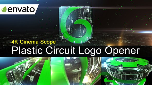 Videohive Plastic Circuit Logo Opener / Element 3D Logo Stings template preview