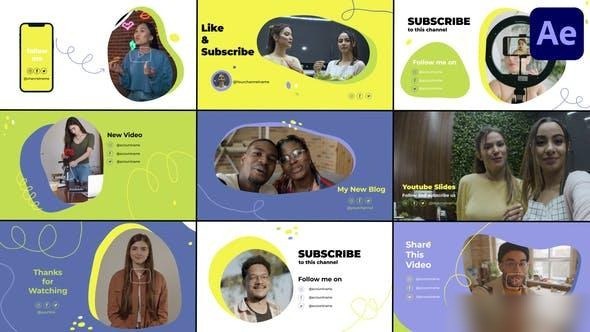 Videohive Youtube Slides | After Effects /52087220 Openers template preview