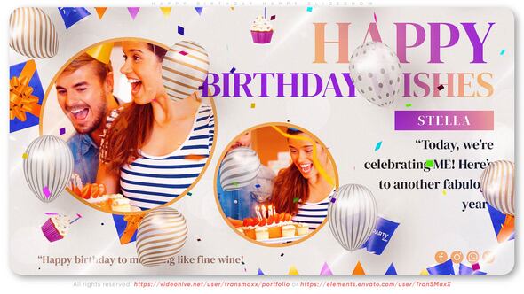 Videohive Happy Birthday Happy Slideshow Openers template preview