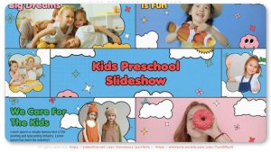Videohive Kids Preschool Slideshow Video Displays template preview