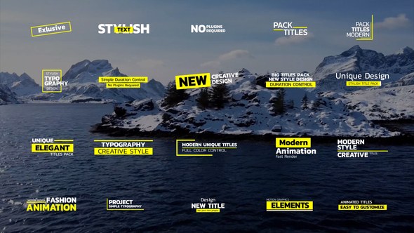 Videohive Simple Titles Pack | After Effects Titles template preview