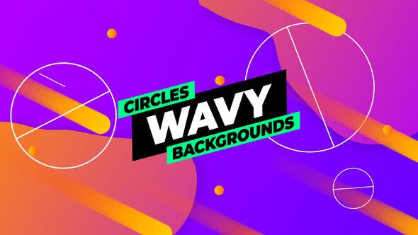 Videohive Circles Wavy Gradient Backgrounds Elements template preview