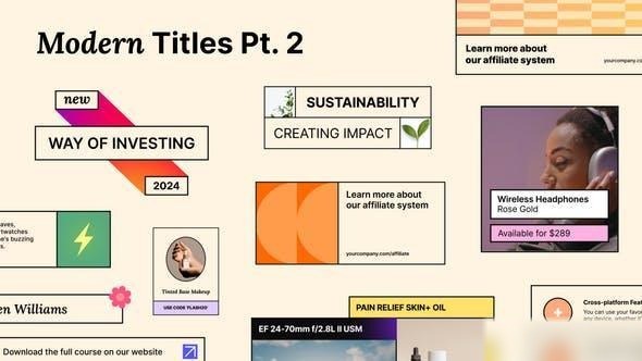 Videohive Modern Titles Pt. 2 Titles template preview
