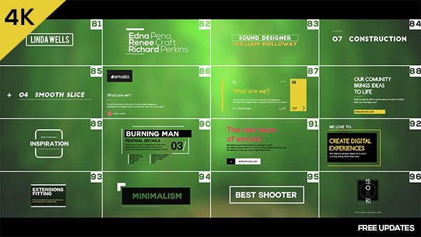 100 Motion Titles and Lowerthirds Video Displays template preview