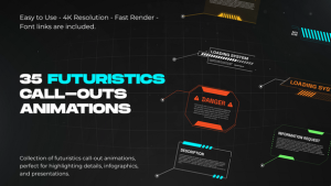 Videohive Futuristic Call-Outs Titles template preview