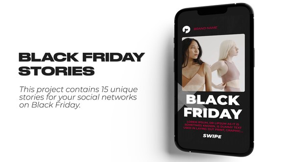 Videohive 15 Black Friday Stories | AE Broadcast-packages template preview