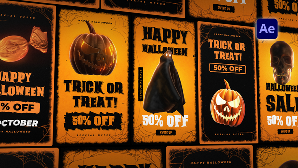 Videohive Halloween Mystery Stories Openers template preview
