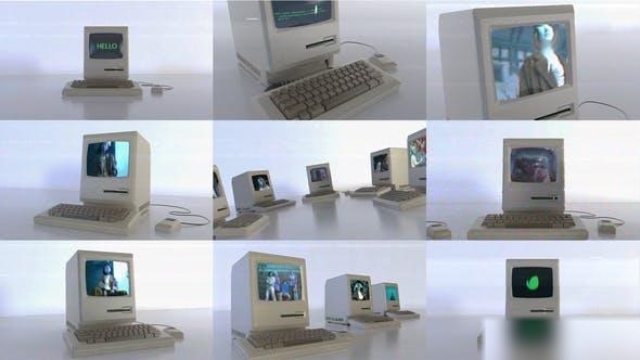 Videohive Old Computer Opener Openers template preview