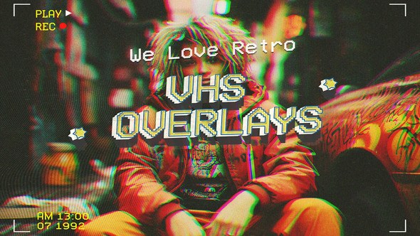 Videohive VHS Vintage Overlays Pack Elements template preview