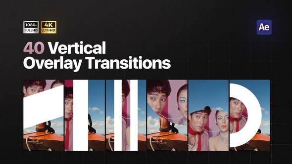 Videohive Vertical Overlay Transitions Elements template preview