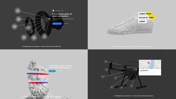 Multi Target Call Out Titles & Elements Video Displays template preview