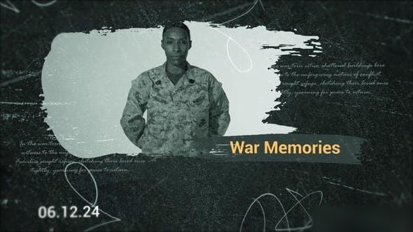 Videohive War Memories Slideshow Video Displays template preview