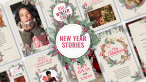 New Year Stories Video Displays template preview
