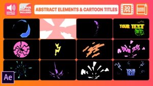 Videohive Abstract Shapes And Cartoon Titles | After Effects Titles template preview