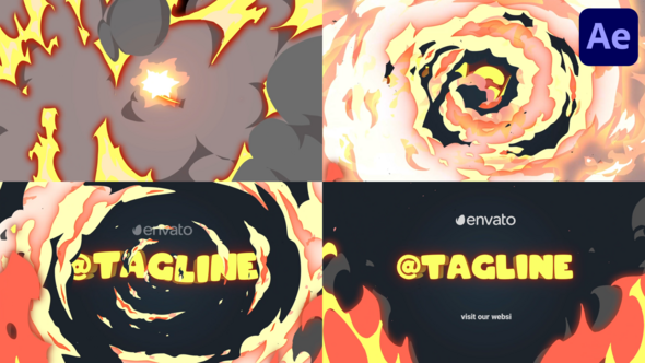 Videohive Fire Logo Opener for After Effects 52124022 Logo Stings template preview