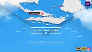 Videohive World Travel Maps Broadcast-packages template preview