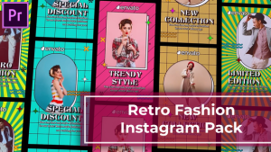 Retro Fashion Instagram Story Reel 2 | MOGRT Premiere Pro template preview
