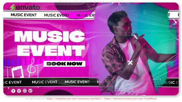 Videohive Music Event Singers Promo Openers template preview