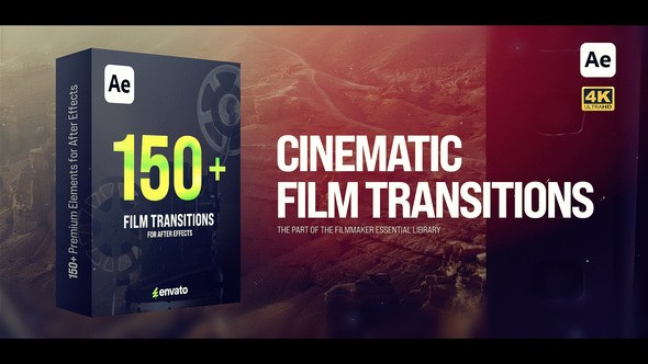 Videohive Cinematic Film Transitions Elements template preview