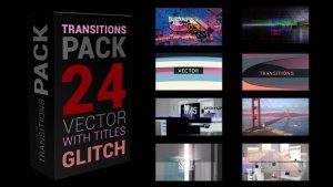 Videohive Glitch Transitions Pack 4K Broadcast-packages template preview