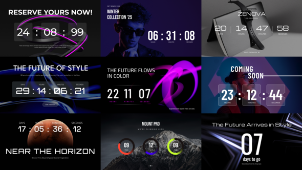 Videohive Dark Campaign Countdown Elements template preview