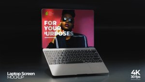 Videohive Dynamic Laptop Screen Display Mockup Video Displays template preview