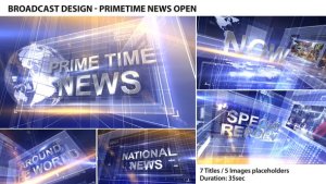 Videohive Broadcast Design - Primetime News Open Openers template preview