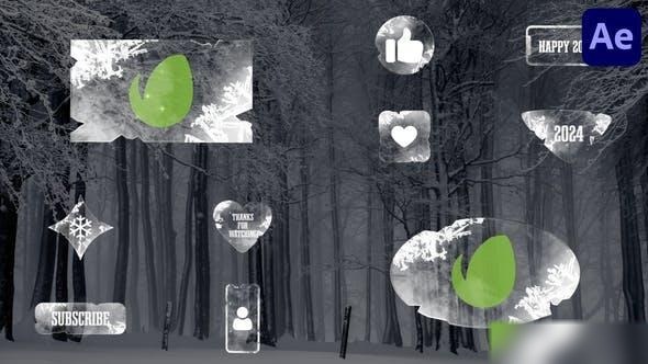 Videohive Xmas Ice Plates and Gadgets for After Effects Openers template preview