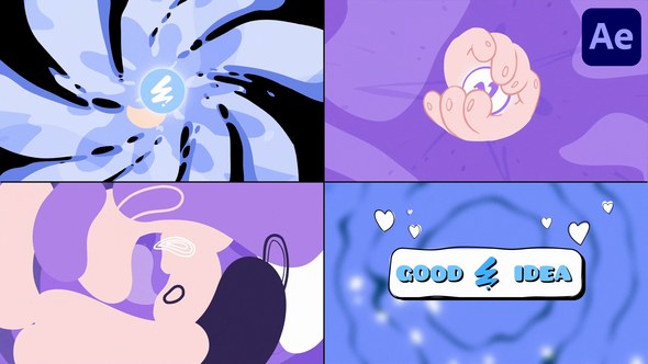Videohive Hands Liquid Logo for After Effects Logo Stings template preview