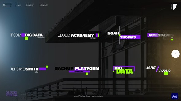 Videohive Modern and Creative Lower Thirds Elements template preview