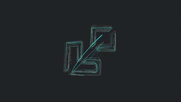 Videohive Dark Scribble Logo Reveal Logo Stings template preview