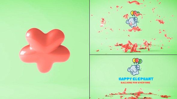 Videohive Balloon Logo Reveal Logo Stings template preview