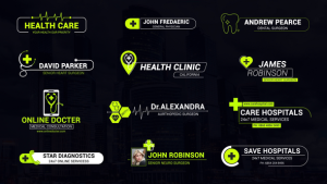 Videohive Modern Medical Titles Elements template preview