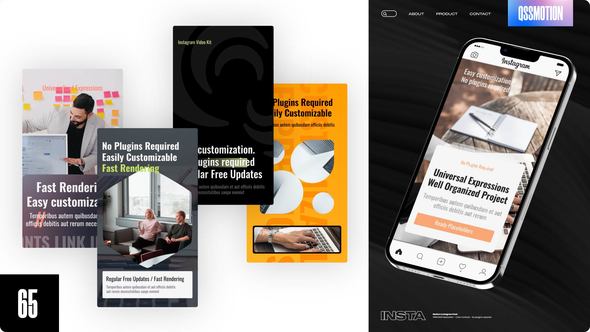 Videohive Commercial Instagram Stories Video Displays template preview