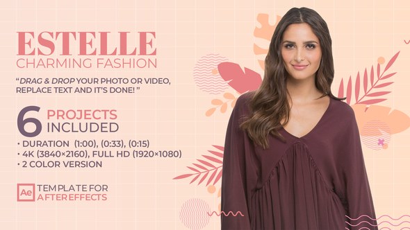 Estelle Charming Fashion - Stylish Clothing Sale Video Displays template preview