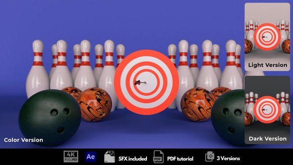 Videohive Bowling Professionals Logo Stings template preview